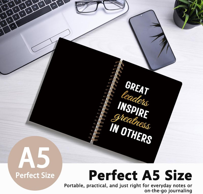 WLIANG LIANHW Inspirational Leader Notebook, Leader Gifts Notebooks for Note Taking, Appreciation Gift for Leaders Journal, Great Leaders Inspire Greatness in Other Journals for Writing, Office Spiral Notebook 5.5x8.3 Inch - Image 2